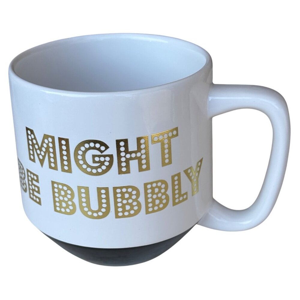2018 Tri-Coastal Design "Might Be Bubbly" 22 oz. Ceramic Coffee Mug 4.5" Tall